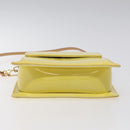 LOUIS VUITTON Monogram Vernis Motto Pouch Lime Yellow M91059 LV Auth bs25692-5