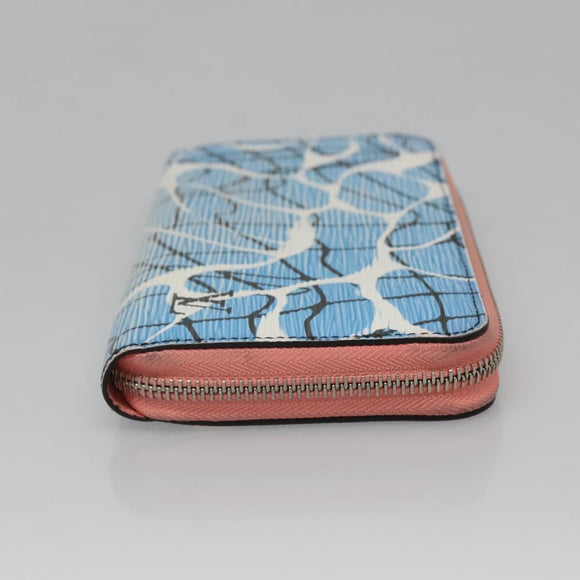 LOUIS VUITTON Epi Aqua Pattern Zippy Wallet Long Wallet Blue M56233 Auth bs25694