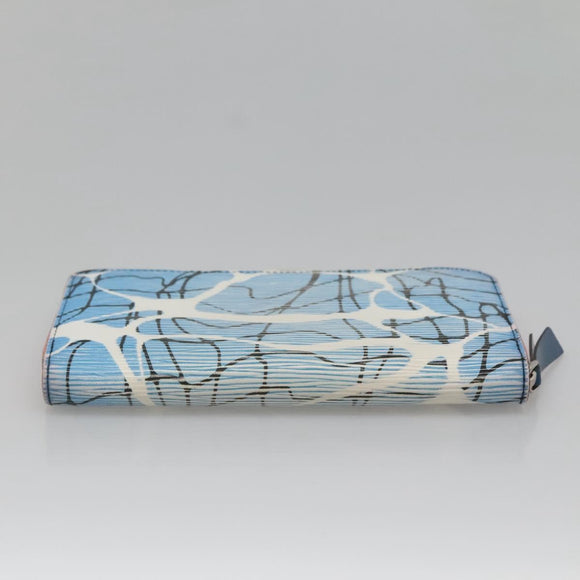 LOUIS VUITTON Epi Aqua Pattern Zippy Wallet Long Wallet Blue M56233 Auth bs25694