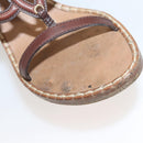 LOUIS VUITTON Pumps Leather Brown LV Auth bs25696-18