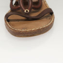 LOUIS VUITTON Pumps Leather Brown LV Auth bs25696-30