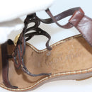 LOUIS VUITTON Pumps Leather Brown LV Auth bs25696-36