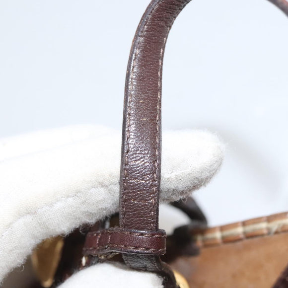 LOUIS VUITTON Pumps Leather Brown LV Auth bs25696