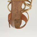 LOUIS VUITTON Pumps Leather Brown LV Auth bs25697-10