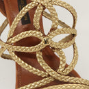 LOUIS VUITTON Pumps Leather Brown LV Auth bs25697-13