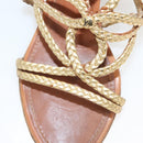 LOUIS VUITTON Pumps Leather Brown LV Auth bs25697-18