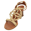 LOUIS VUITTON Pumps Leather Brown LV Auth bs25697-2