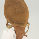 LOUIS VUITTON Pumps Leather Brown LV Auth bs25697-27