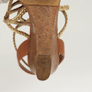 LOUIS VUITTON Pumps Leather Brown LV Auth bs25697-28