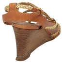 LOUIS VUITTON Pumps Leather Brown LV Auth bs25697-3