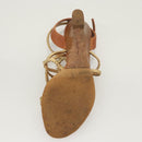 LOUIS VUITTON Pumps Leather Brown LV Auth bs25697-7