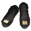LOUIS VUITTON Pumps Suede Black LV Auth bs25699-1