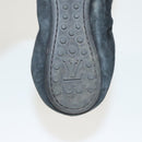 LOUIS VUITTON Pumps Suede Black LV Auth bs25699-10