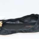 LOUIS VUITTON Pumps Suede Black LV Auth bs25699-14