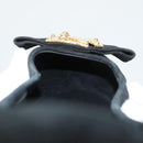 LOUIS VUITTON Pumps Suede Black LV Auth bs25699-16