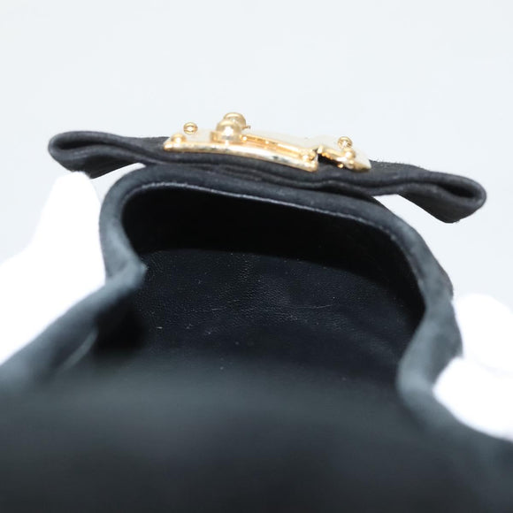 LOUIS VUITTON Pumps Suede Black LV Auth bs25699