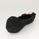 LOUIS VUITTON Pumps Suede Black LV Auth bs25699-18