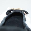 LOUIS VUITTON Pumps Suede Black LV Auth bs25699-30