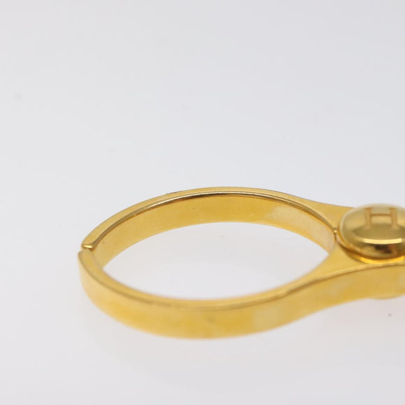 HERMES Glove Holder metal Gold Auth bs25704