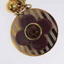 LOUIS VUITTON Monogram Rayure Bijoux Sac Key Holder Gold M66464 LV Auth bs25708-4