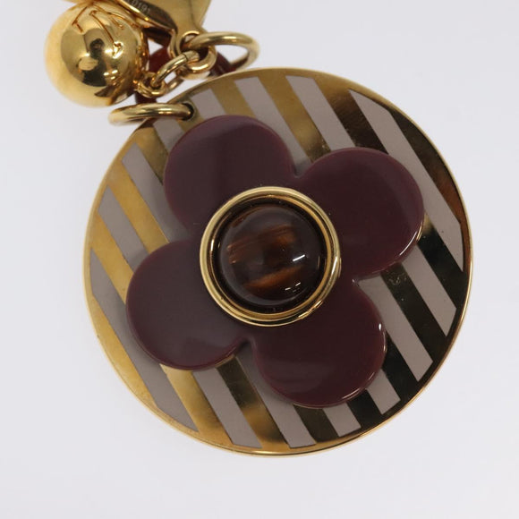 LOUIS VUITTON Monogram Rayure Bijoux Sac Key Holder Gold M66464 LV Auth bs25708