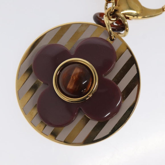 LOUIS VUITTON Monogram Rayure Bijoux Sac Key Holder Gold M66464 LV Auth bs25708