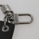 LOUIS VUITTON Porte Cles Tab Key Ring Leather Black MP2211 LV Auth bs25709-5