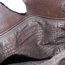 CHANEL Shoulder Bag Caviar Skin Brown CC Auth bs25719-17