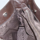 CHANEL Shoulder Bag Caviar Skin Brown CC Auth bs25719-18