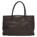 CHANEL Shoulder Bag Caviar Skin Brown CC Auth bs25719-2