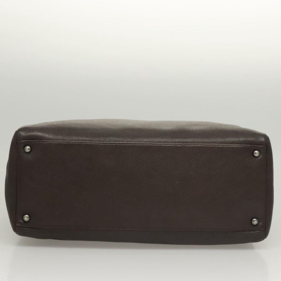 CHANEL Shoulder Bag Caviar Skin Brown CC Auth bs25719