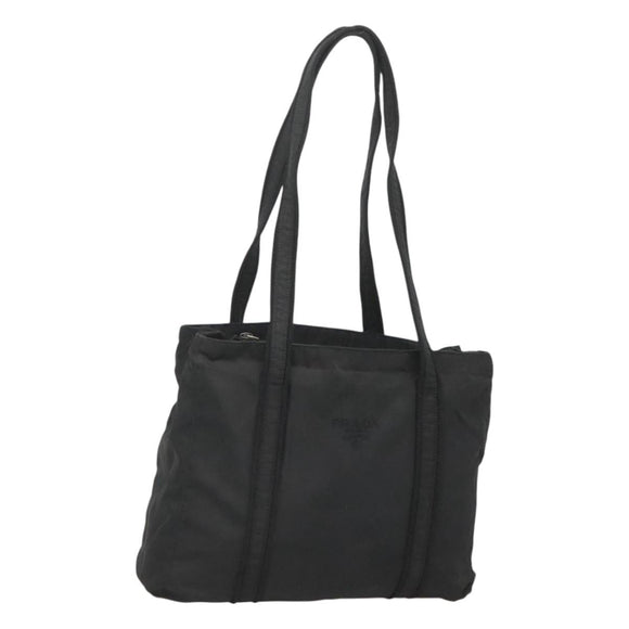 PRADA Shoulder Bag Nylon Black Silver Auth bs25727