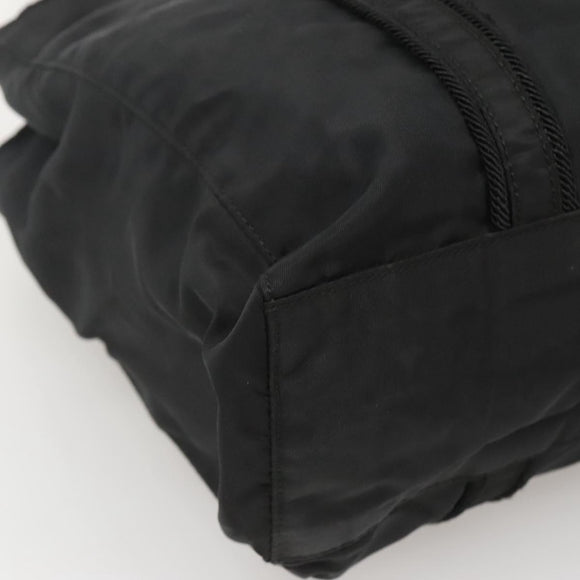 PRADA Shoulder Bag Nylon Black Silver Auth bs25727