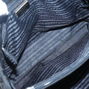 PRADA Shoulder Bag Nylon Black Silver Auth bs25727-11