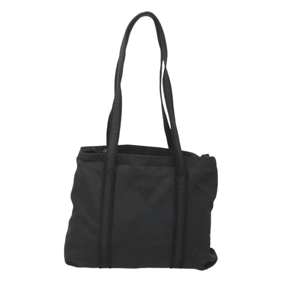 PRADA Shoulder Bag Nylon Black Silver Auth bs25727