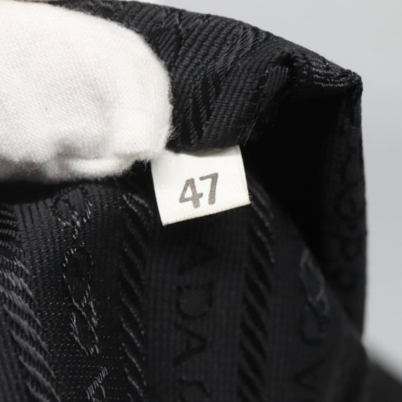 PRADA Shoulder Bag Nylon Black Silver Auth bs25727