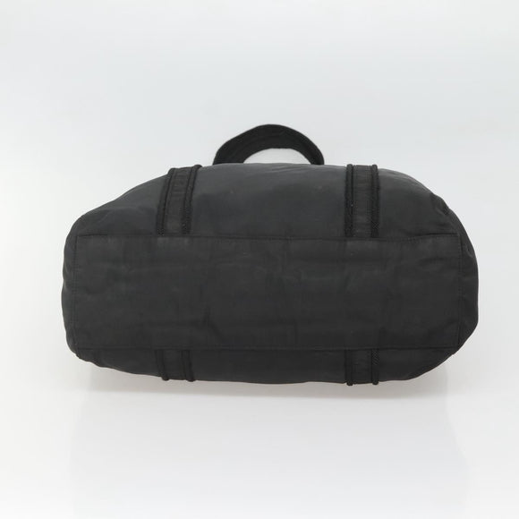 PRADA Shoulder Bag Nylon Black Silver Auth bs25727