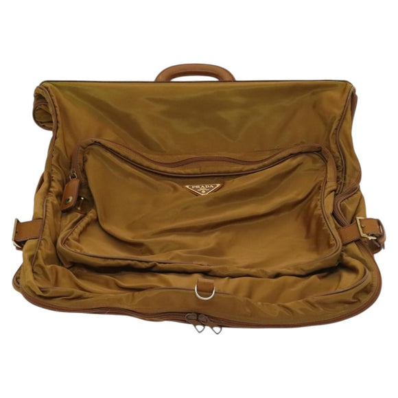 PRADA Garment Cover Nylon Beige Auth bs25728