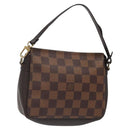 LOUIS VUITTON Damier Ebene Trousse Makeup Pouch N51982 LV Auth bs25736-1