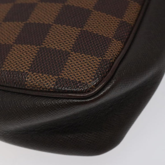 LOUIS VUITTON Damier Ebene Trousse Makeup Pouch N51982 LV Auth bs25736