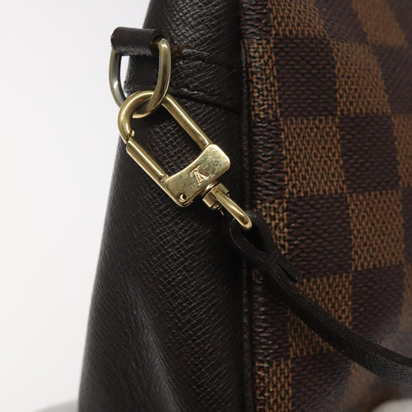 LOUIS VUITTON Damier Ebene Trousse Makeup Pouch N51982 LV Auth bs25736