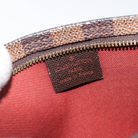 LOUIS VUITTON Damier Ebene Trousse Makeup Pouch N51982 LV Auth bs25736