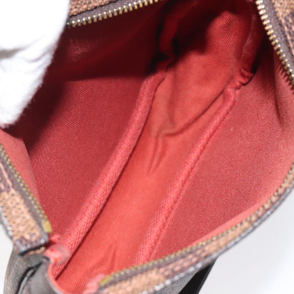 LOUIS VUITTON Damier Ebene Trousse Makeup Pouch N51982 LV Auth bs25736