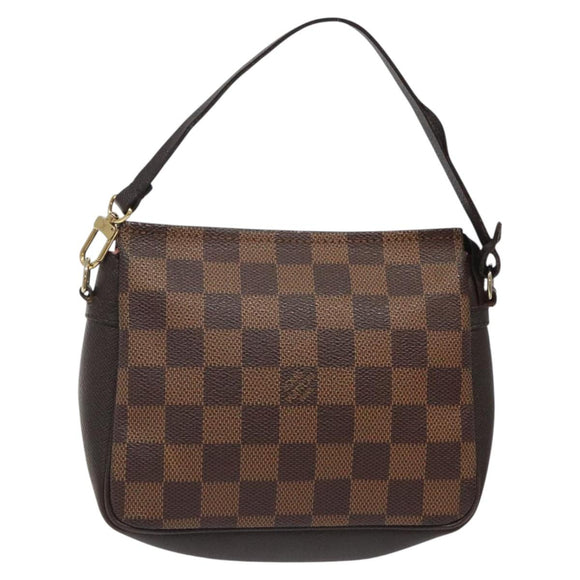 LOUIS VUITTON Damier Ebene Trousse Makeup Pouch N51982 LV Auth bs25736