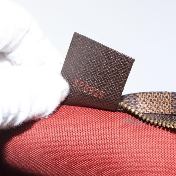 LOUIS VUITTON Damier Ebene Trousse Makeup Pouch N51982 LV Auth bs25736