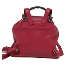 GUCCI Bamboo Backpack Leather Outlet Pink 370833 Auth bs25742-2