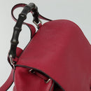 GUCCI Bamboo Backpack Leather Outlet Pink 370833 Auth bs25742-6