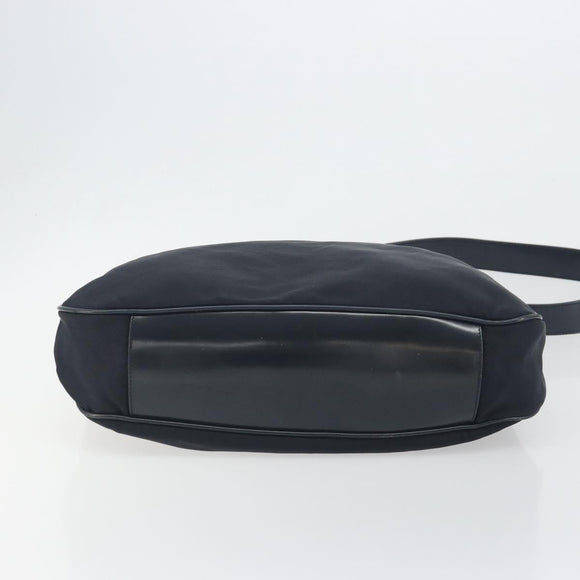 GUCCI Bamboo Handtasche Canvas 2-Wege Navy Silber 001 1577 Auth bs25743