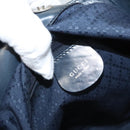 GUCCI Bamboo Hand Bag Canvas 2way Navy Silver 001 1577 Auth bs25743-17