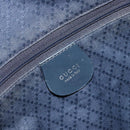 GUCCI Bamboo Handtasche Canvas 2-Wege Navy Silber 001 1577 Auth bs25743-20